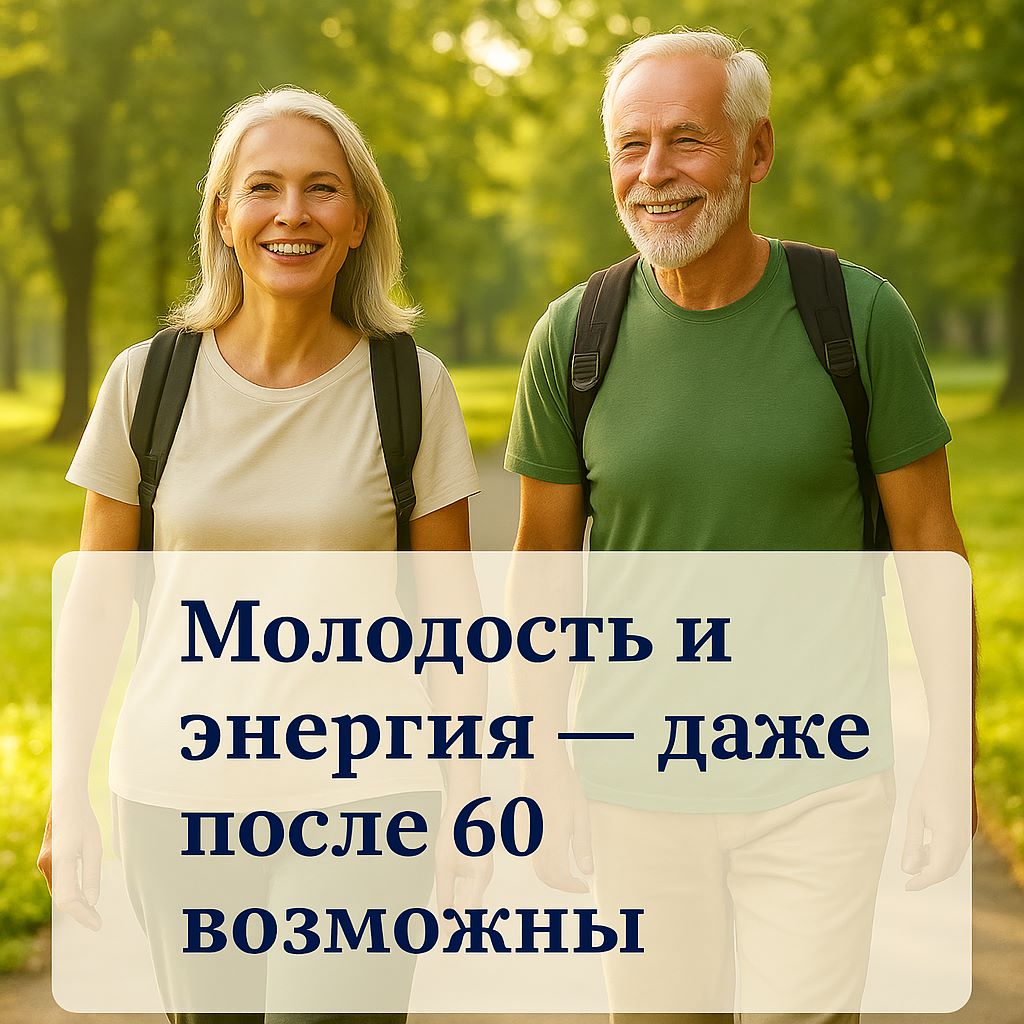 Пожилая пара на прогулке с рюкзаками — активная жизнь после 60