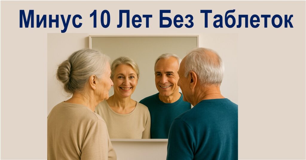 Пожилая пара видит в зеркале себя моложе на 10 лет